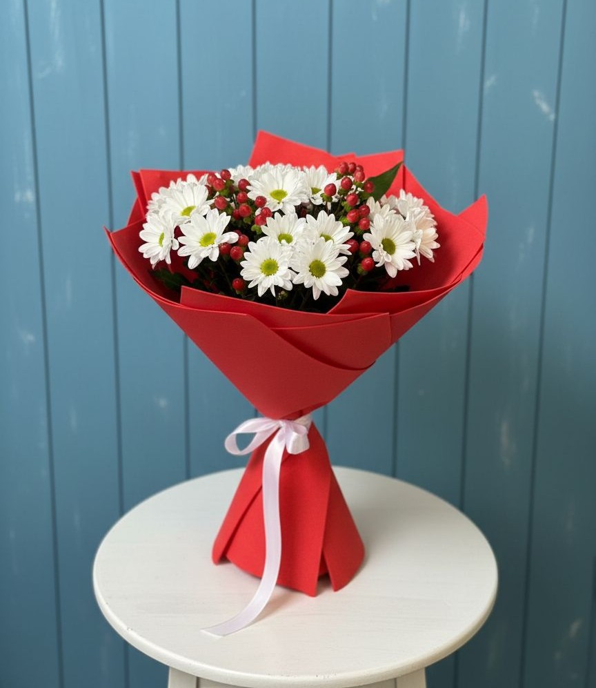 Букет цветов из: Хризантемы в Аскино