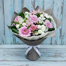 Букет цветов из:  Герберы, Альстромерии и Хризантемы #REPLACE_PRED# Аскино