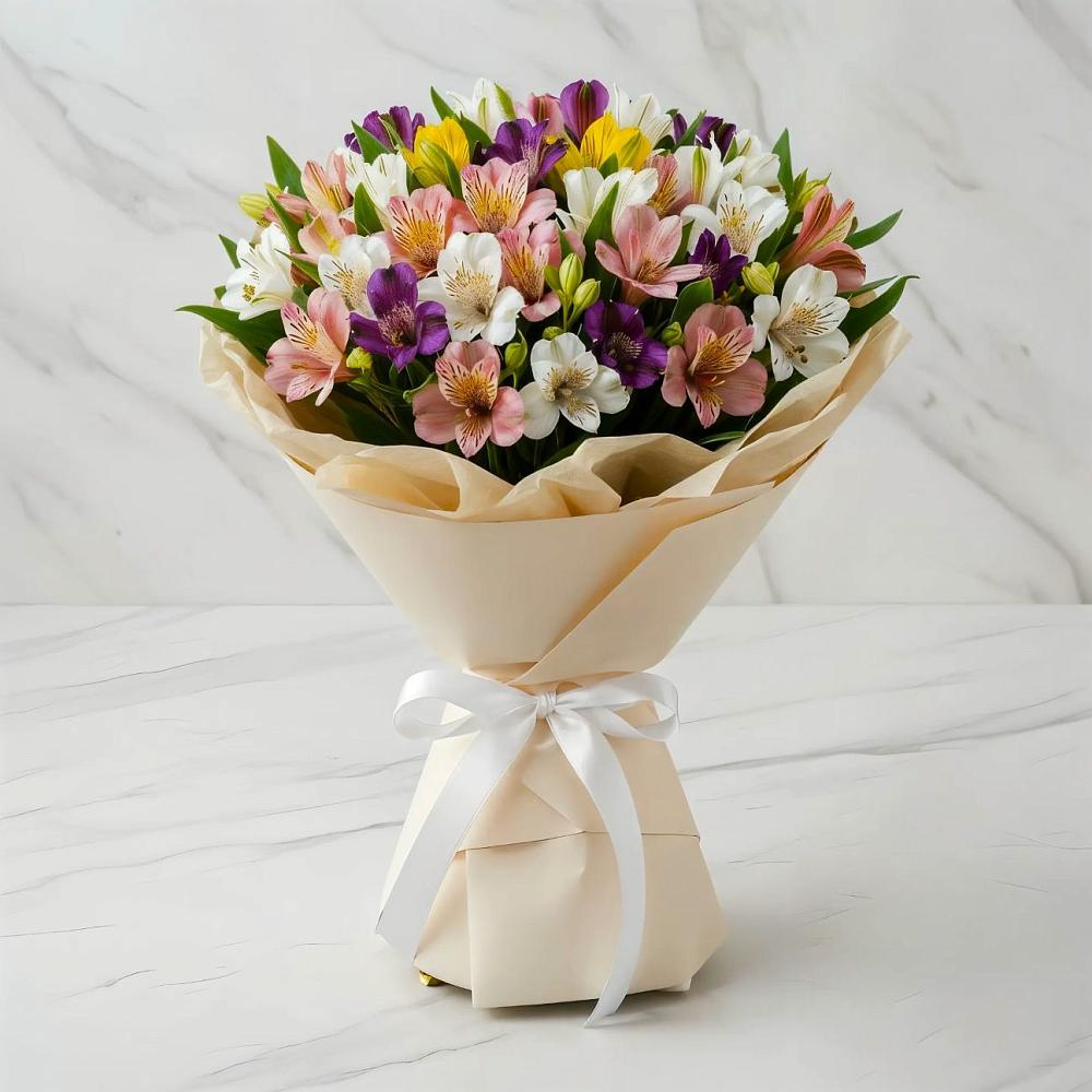 Букет цветов из: Альстромерии в Аскино