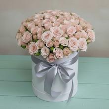 Цветочная композиция из Розы в шляпной коробке в Аскино