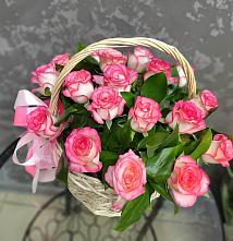 Цветочная композиция из Розы в корзине #REPLACE_PRED# Аскино