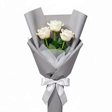 Букет 3 белые розы #REPLACE_PRED# Аскино