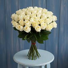 Букет 51 Белая роза Эдлесс Лав в Аскино