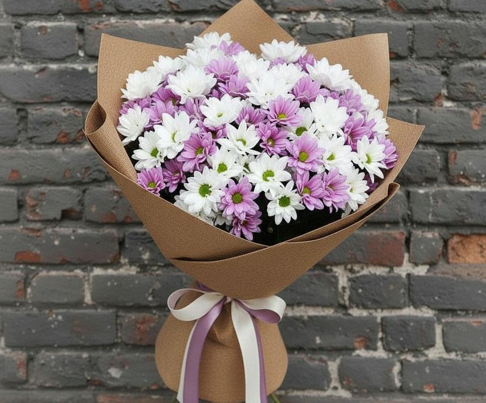 Букет цветов из: Хризантемы в Аскино