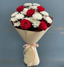 Букет цветов из:  Розы и Хризантемы в Аскино