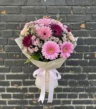 Букет цветов из:  Герберы и Хризантемы в Аскино