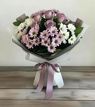 Букет цветов из:  Хризантемы и Розы #REPLACE_PRED# Аскино