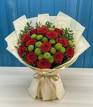 Букет цветов из:  Розы и Хризантемы в Аскино