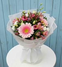 Букет цветов из:  Герберы, Альстромерии и Лизиантусы в Аскино