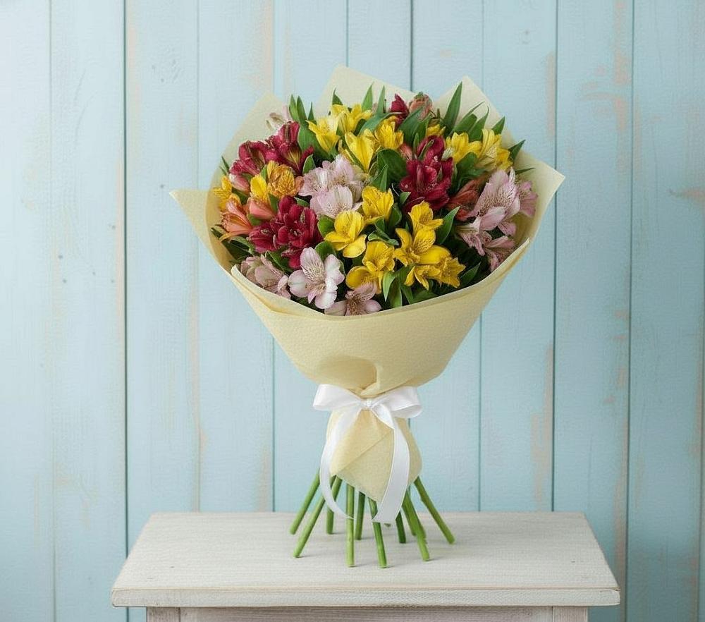 Букет цветов из: Альстромерии в Аскино