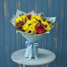 Букет цветов из:  Альстромерии и Хризантемы в Аскино