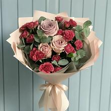 Букет цветов из:  Гвоздики и Розы в Аскино