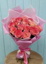 Букет 15 Розовых роз Равель в Аскино