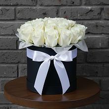 Цветочная композиция из Розы в шляпной коробке в Аскино